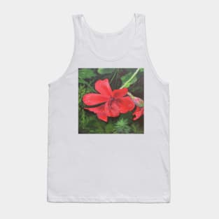 Red Flower Tank Top